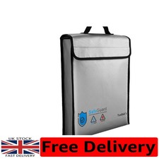 Fire Resistant Document Box: Water-Resistant and Thermal Insulated with Pockets