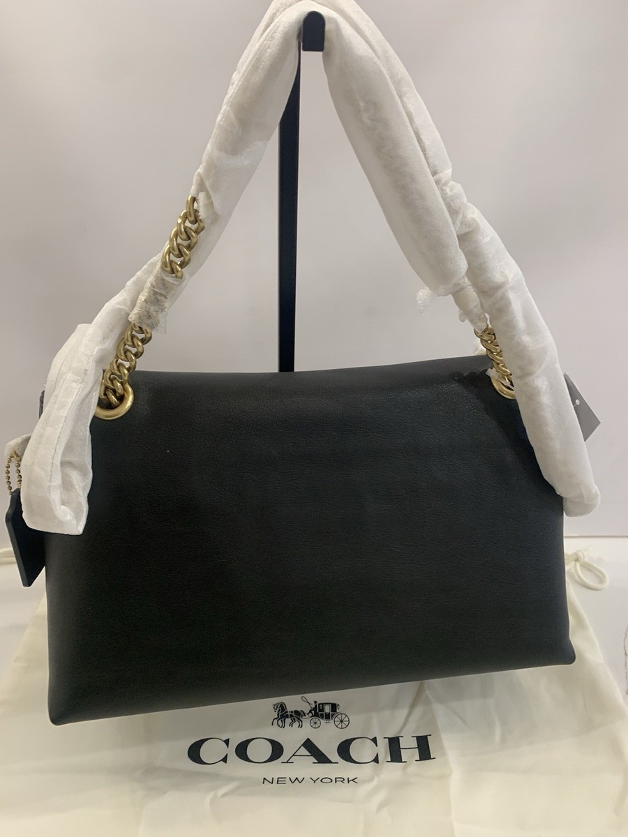 り*♪様 COACH ペブルレザー トートバッグ ブラック ゴールド金具 A4収 