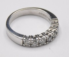 Christ Weißgold Memory Eternity Ring Diamant Brillant 0.60 Carat 585 Gold