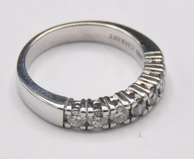 Christ Weißgold Memory Eternity Ring Diamant Brillant 0.60 Carat 585 Gold - Bild 1 von 4