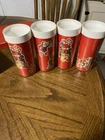 Vintage Coca-Cola, Plastic Tumblers W Santa Claus Christmas Scenes  1960’s  Box