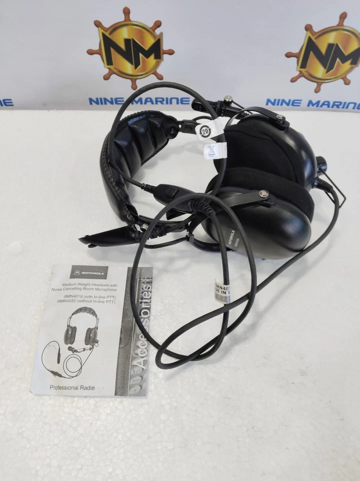 MOTOROLA RMN4019A MEDIUM WEIGHT HEADSET OVER-THE-HEAD W/PTT #NEW - Image 4 of 4