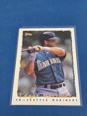 1995 Topps CyberStats Spectralight #040 Edgar Martinez Mariners BASEBALL Card 7M