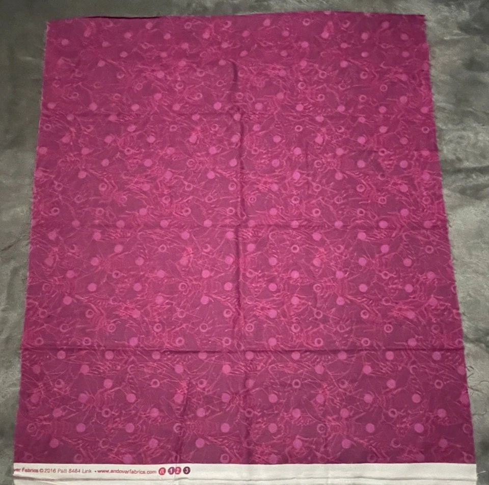 Andover By Alison Glass Pattern 8484 Link Pink and Purple 18 Inches x 42 Inches - Image 2 of 4