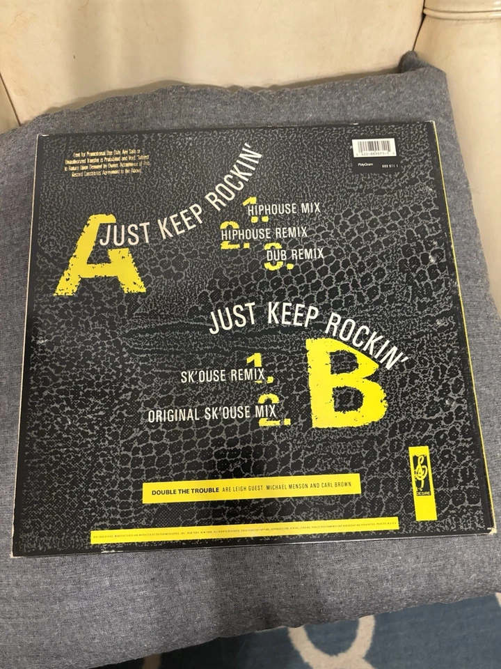 DOUBLE THE TROUBLE THE REBEL MC just keep rockin DESIRE 12" Single 33 RPM Foto 2 de 4