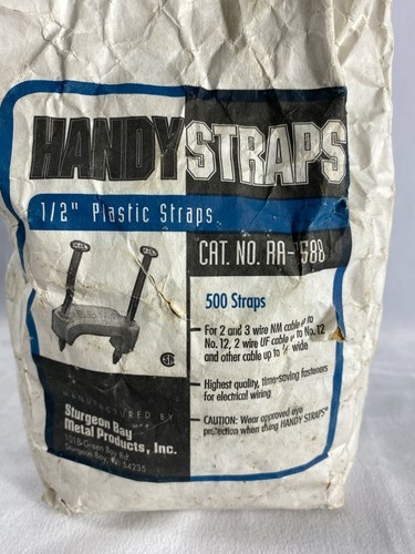 (337 total) Used Bag of 1/2" Handy Straps Electrical Cat. No. RA-1588 USA made