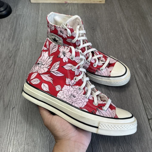 Scarpe sneakers casual Converse donna Chuck 70 alte 568373C rosse misura 7 5