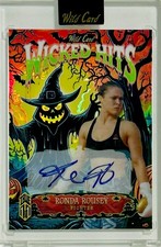 2025 Wild Card Wicked Hits Ronda Rousey Auto TRUE 1/1 Rainbow Holo Foil Goblin