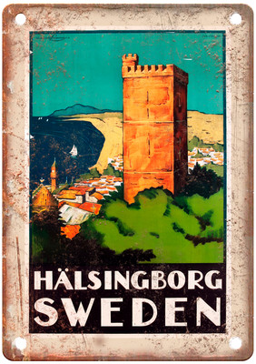 CHRISTENSON Hälsingborg Sweden 1930s Travel Poster Retro Look Sign T1450
