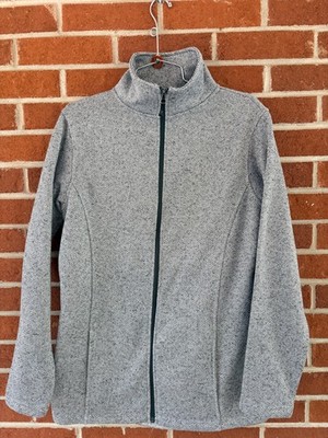Women's casual herringbone zip up jacket