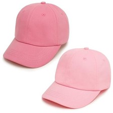 Toddler Boys Baby Girls Baseball Hats Kids 6-24 Months A Deep Pink light Pink