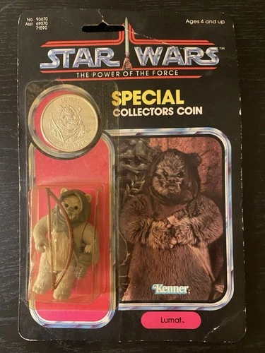 1984 Star Wars POTF “Lumat”, 92 back, broken bubble loose in package On Card