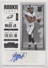 2017 Panini Contenders Rookie Ticket Greg Ward Jr #105 Auto e6p