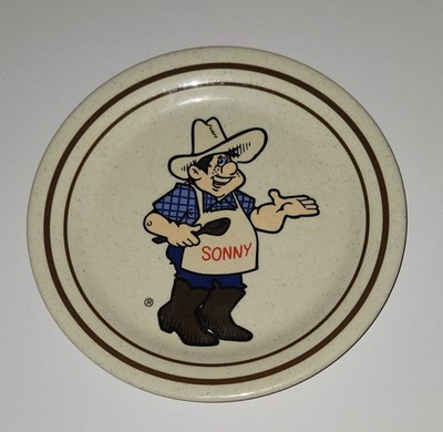 Rare Vintage SONNY'S BBQ BARBECUE 9'' Melamine Dish / Plate