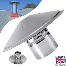 Chimney Roof Cowl New, 125mm 5inch Stainless Steel Set For Chimney Protecting UK