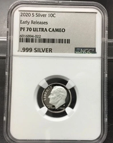 2020 S NGC PF 70 UCAM Silver Roosevelt Dime EARLY RELEASE .999 SILVER!