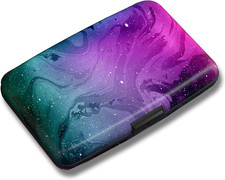 Credit Card Holder, Mini RFID Blocking Aluminum Wallet Slim Metal Hard Case Trav