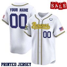 New Savannah Bananas custom your name Gift For Fans S-6XL Baseball Jersey SS3084