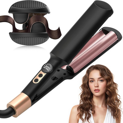 Waver Curling Iron Hair Crimper 3/4 Inch, Ionic Deep Waver Hair Curler Tool, 5 T