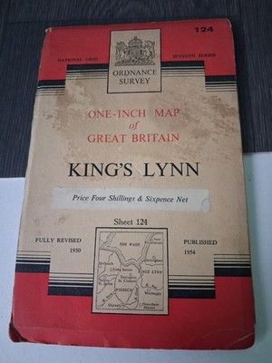 Ordnance Survey 124 National Grid Seventh Series King's Lynn