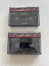 USED LOT Of 2 Sony HG120 8mm Video Cassettes