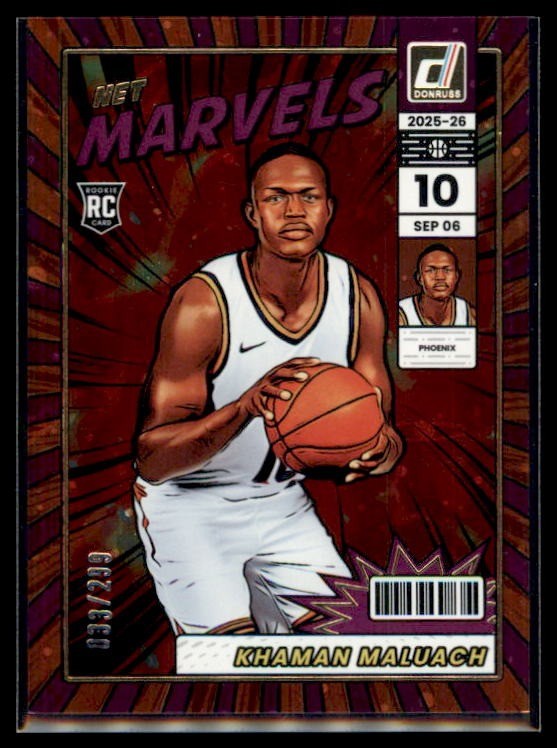 2025-26 Donruss #17 Khaman Maluach Net Marvels Cosmos #/299