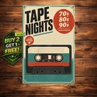 Retro Cassette Tape Tin Sign Vintage 80s Music Room Studio Wall Decor 8x12