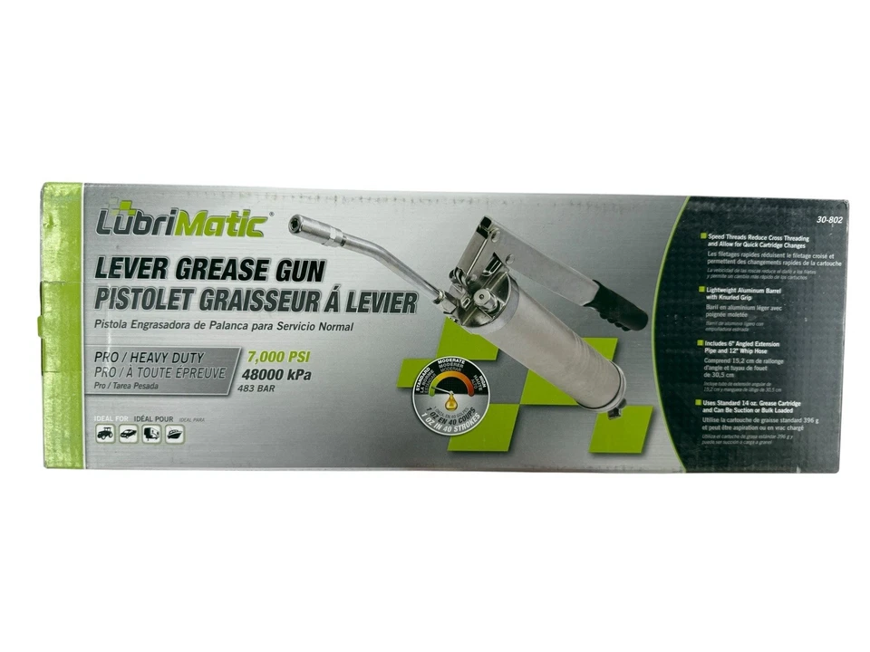 Pistola de engrase de Lubrimatic Lever 30-802 7.000 PSI - NUEVA con ENVÍO GRATUITO Foto 3 de 4