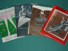 4 x PAIRS VINTAGE FULLY FASHIONED SEAMED STOCKINGS - 9.5 10 10.5