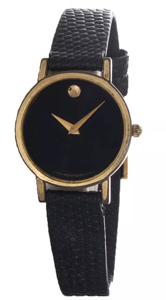 Black and gold movado watch new arrivals