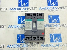 GE THED136150 150 Amp 600 VAC 3 Pole Type THED Green Circuit Breaker - TESTED