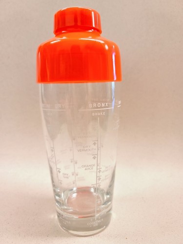 Per Alimenti Glass Cocktail Shaker Mixer w/Recipes & Lid 1966 Vintage 8.5" Italy - Picture 3 of 10