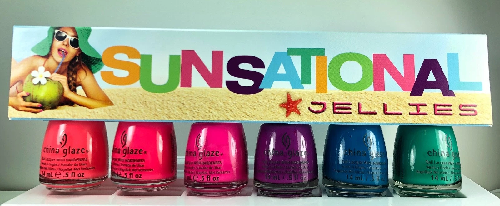 China Glaze Nail Polish Sunsational - Jellies 6 Lacquers Original Packaging
Opens in a new window or