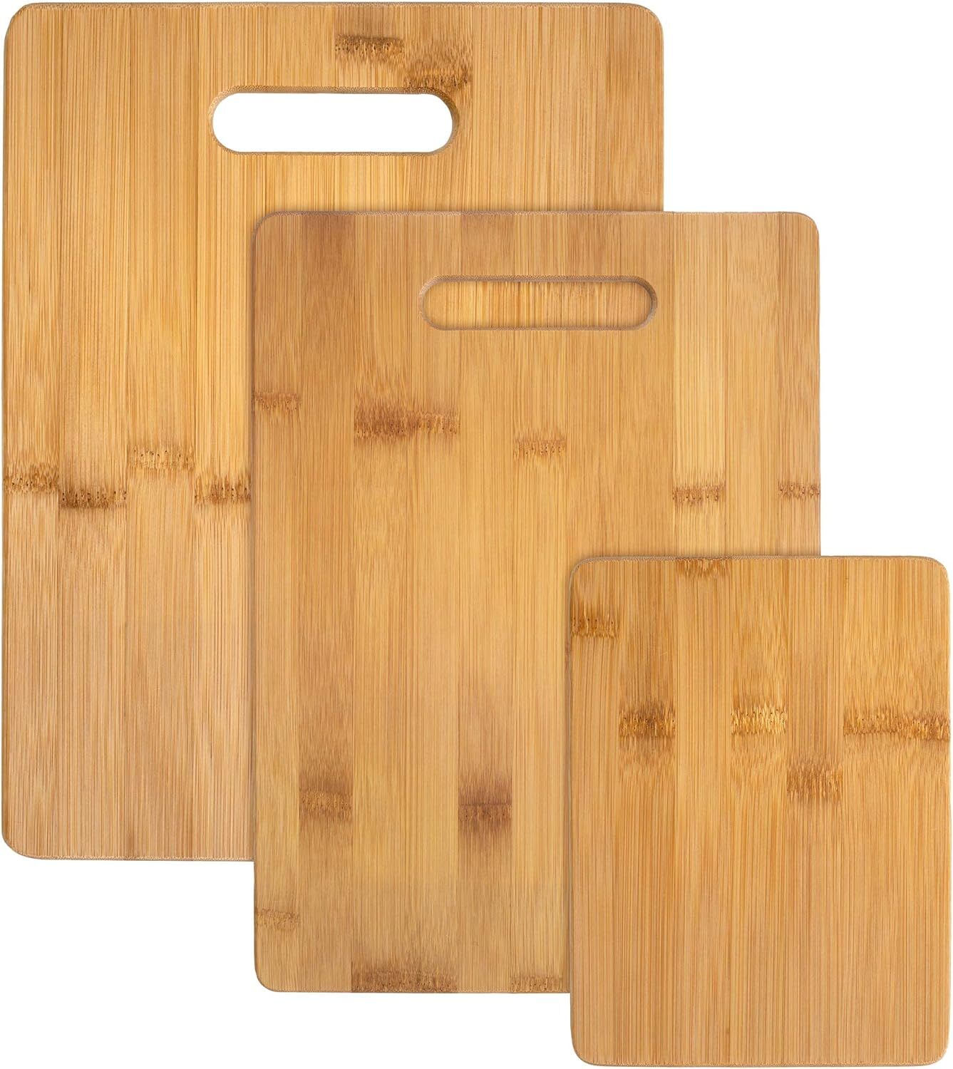 Totally Bamboo 3-Piece Solid Cutting Board Set in Assorted Sizes