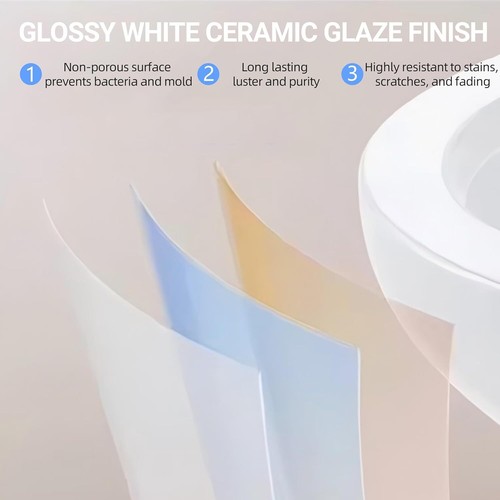 One Piece Toilet, 1.1/1.6 GPF Elongated Dual Flush Toilet Soft Closing Seat, ADA - Picture 7 of 9