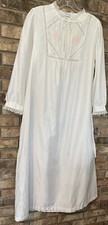 Vintage Character Cuddleskin Long Nightgown White Women's Size - Petite - USA