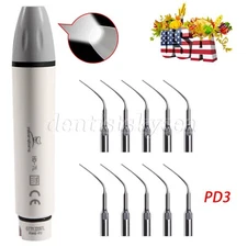 Dental LED Ultrasonic Piezo Scaler Handpiece / Perio Tips PD3 fit DTE SATELEC