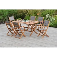 Merxx GartenmöBel Acapulco Set 7Tlg. 6 Klappsessel + 1 Klapptisch