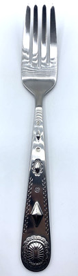 Wallace Taos Salad Fork Multi Qty Stainless Steel Southwestern Concho