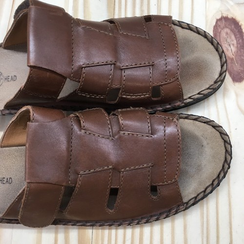 Duck Head Sandals Womens 10 M Casual Comfort Slip On Wedge Slide Brown Leather - Picture 8 of 19