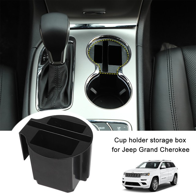 Center Drink Cup Bottle Holder Coin Storage Box For Jeep Grand Cherokee