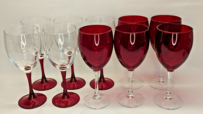 Set Of 10 Crystal Tilly By Crate & Barrel Red Wine Glasses 7" | eBay