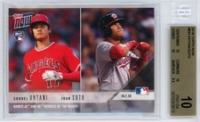 2018 TOPPS NOW MLB #824 SHOHEI OHTANI , JUAN SOTO ROOKIES - BGS PRISTINE 10