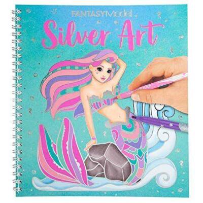 Depesche 11237 TOPModel Fantasy - Malbuch Silver Art, Ausmal-Buch mit 30 Motiven