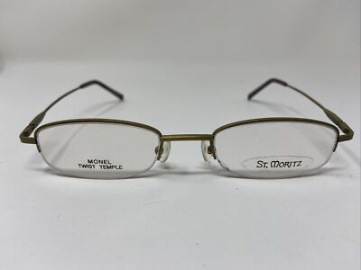 ST. MORITZ EYEGLASSES FRAME MONEL ALCINA BROWN Pearl 50-20-135 Twist Temple :726