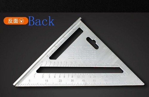 Aluminum Alloy 45 Degree Triangular Ruler Woodworking Multifunction Tools - Picture 3 of 4
