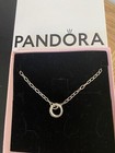 PANDORA Silver 50cm Link Chain & Very Rare PANDORA Liquid Silver Flow Pendant