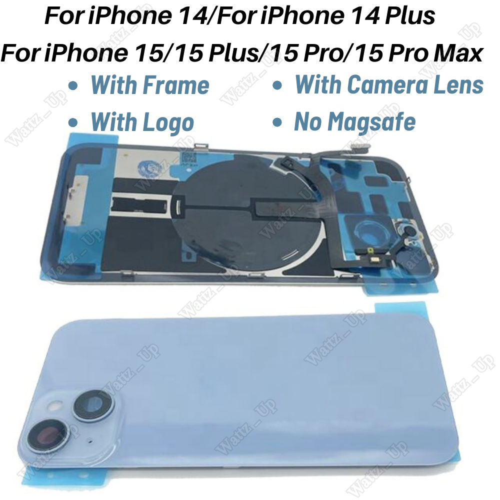 Rear Cover Back Glass Replacement Big Hole Lot For iPhone 14 15 Plus 15 Pro Max
