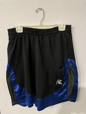 AND1 Men's Basketball Shorts Black Blue 11” Inseam Small S