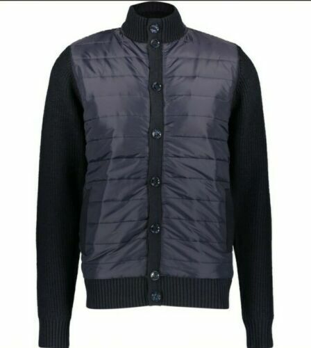 BNWOT mens HOLLAND ESQUIRE wool padded hybrid jacket jumper size L RRP £300 .
